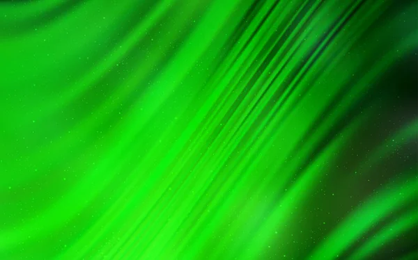 Modello vettoriale verde chiaro con stelle del cielo notturno . — Vettoriale Stock