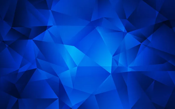 Vetor azul escuro brilhando layout triangular . — Vetor de Stock