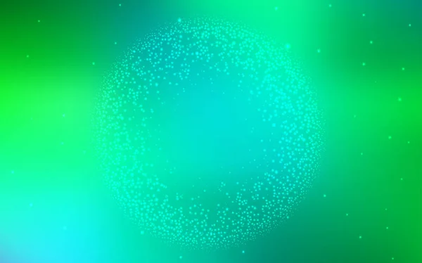 Світло-зелений векторний візерунок з зірками нічного неба . — стоковий вектор