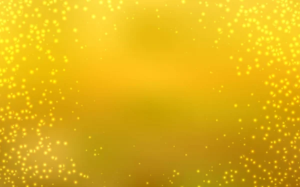 Layout vettoriale giallo chiaro con stelle cosmiche . — Vettoriale Stock