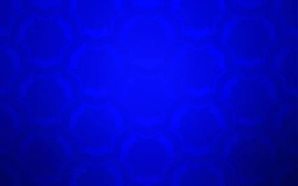 Heller blauer Vektorhintergrund mit gebogenen Linien. — Stockvektor