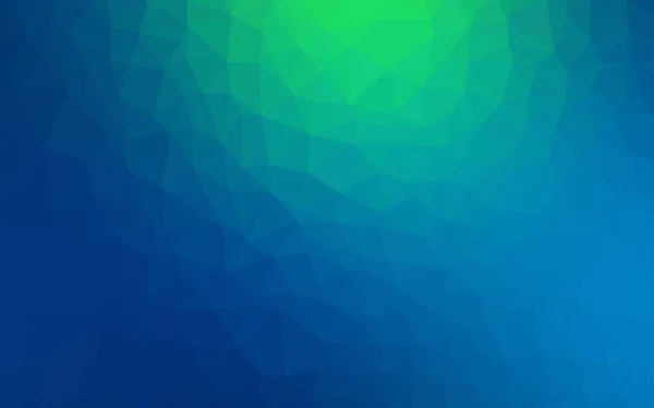 Hellblauer, grüner Vektor mit dreieckigem Hintergrund. — Stockvektor