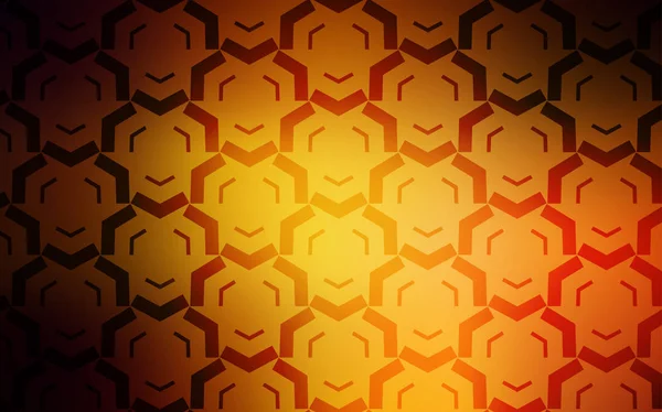 Donker oranje vector textuur met wrange lijnen. — Stockvector