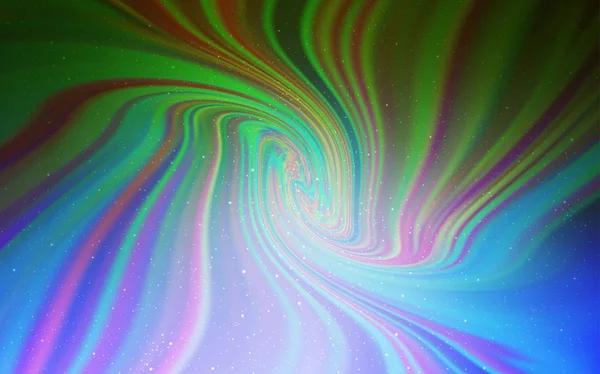 라이트 핑크, 우주 별이 있는 녹색 벡터 레이아웃. — 스톡 벡터