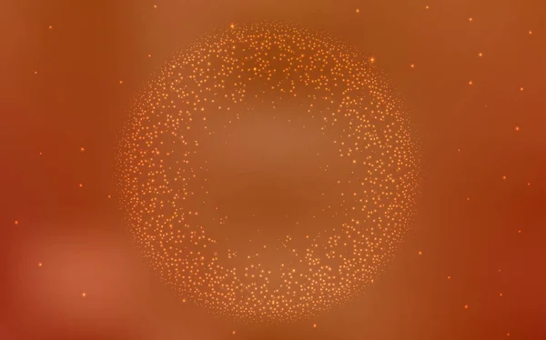 Diseño vectorial naranja oscuro con estrellas cósmicas . — Vector de stock