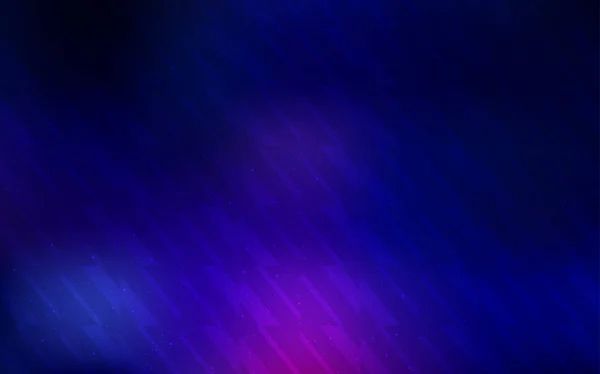 Dunkelrosa, blaue Vektortextur mit farbigen Linien. — Stockvektor