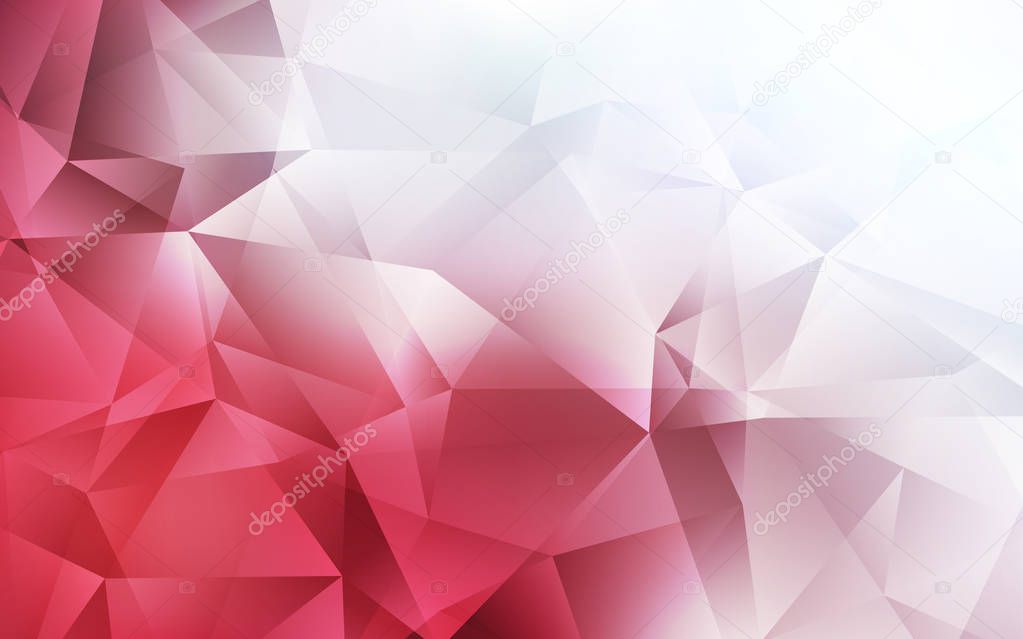 Light Red vector gradient triangles pattern.