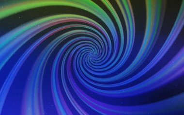 Açık mavi, kozmik yıldızlar ile yeşil vektör düzeni.