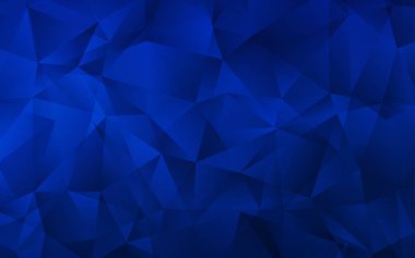 Koyu Mavi vektör gradyan üçgenler deseni.