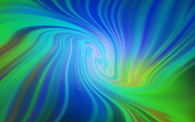 Açık mavi, yeşil vektör şablonu ile uzay yıldızları.