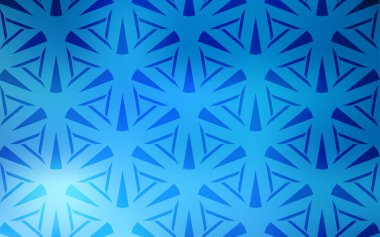  kristaller ile şablon, üçgenler.