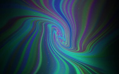 Lacivert, uzay yıldızları ile yeşil vektör şablonu.