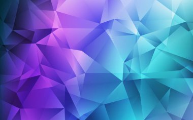 Koyu Pembe, Mavi vektör çokgen arkaplan.