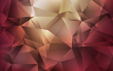 Açık kırmızı, sarı vektör Çokgen şablon.