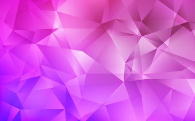 Işık mor, pembe vektör üçgen mozaik doku.