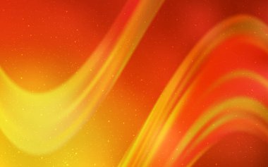 Açık kırmızı, uzay yıldızları ile sarı vektör şablonu.