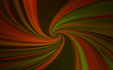 Koyu yeşil, kıvrımlı çizgileri olan sarı vektör şablonu.