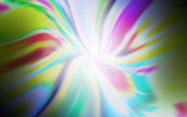 Açık Mavi, eğri çizgileri olan yeşil vektör şablonu.