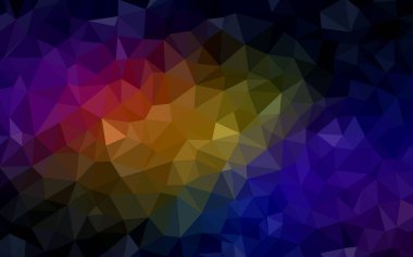 Koyu Çok renkli vektör düşük poli düzeni.