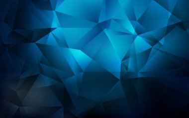 Koyu mavi vektör parlayan üçgen düzeni.