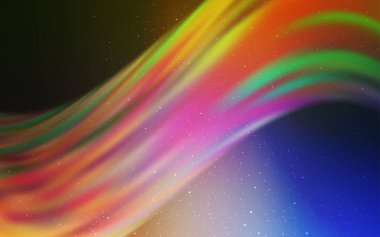 Açık Mavi, Uzay yıldızları ile sarı vektör şablonu.