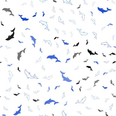 Yunuslar ile Lacivert vektör sorunsuz şablon.