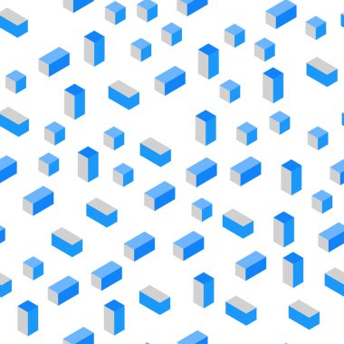 Açık Mavi vektör sorunsuz, eşkenar dörtgen ile izometrik şablon.