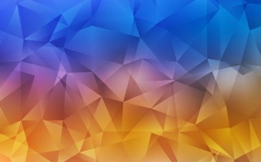 Açık mavi, vektör soyut poligonal model sarı.