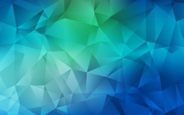 Açık Mavi, Yeşil vektör çokgen şablonu.