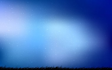 Koyu mavi vektör arka plan gökada yıldız ile.