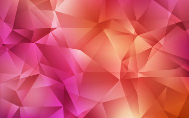 Işık kırmızı, sarı vektör poligonal desen.