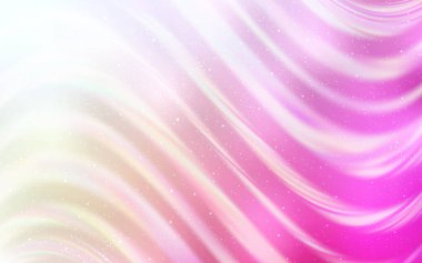 Açık Pembe, Uzay yıldızları ile Sarı vektör şablonu.