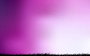 Gökada yıldızları ile açık pembe vektör arka plan.