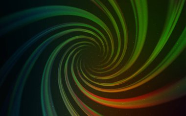 Koyu Yeşil, Astronomik yıldızlarla kırmızı vektör arka plan.