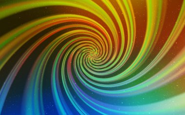 Açık Mavi, Uzay yıldızları ile sarı vektör şablonu.