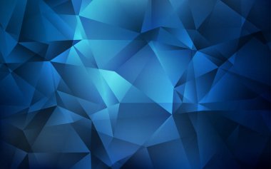 Koyu mavi vektör üçgen mozaik doku.