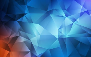 Koyu mavi vektör parlayan üçgen düzeni.