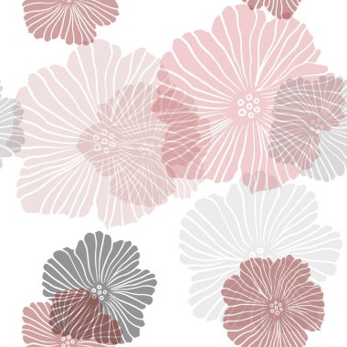 Koyu Yeşil, Kırmızı vektör sorunsuz soyut zemin çiçekleri ile.