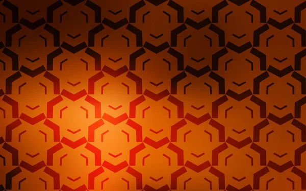 Donker oranje vector achtergrond met gebogen lijnen. — Stockvector