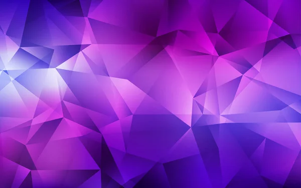 Violet clair, fond mosaïque triangle vectoriel rose . — Image vectorielle