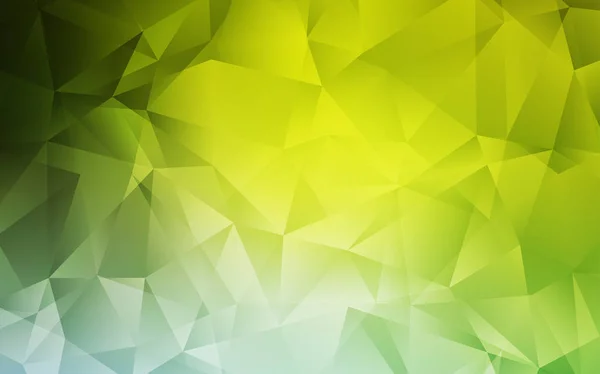 Ljusgrön, gul vektor lysande triangulär layout. — Stock vektor