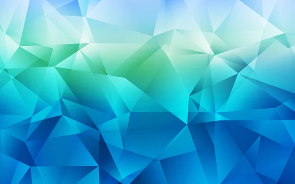 Bleu clair, fond abstrait de polygone vectoriel vert. — Image vectorielle