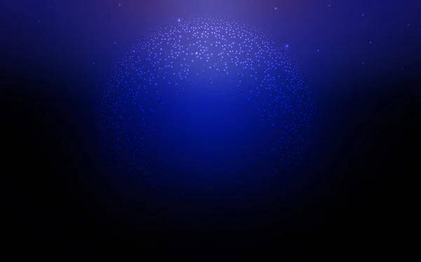 Diseño vectorial azul oscuro con estrellas cósmicas . — Vector de stock