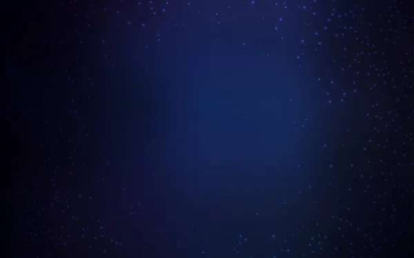 Dunkelblaues Vektormuster mit Sternen am Nachthimmel. — Stockvektor