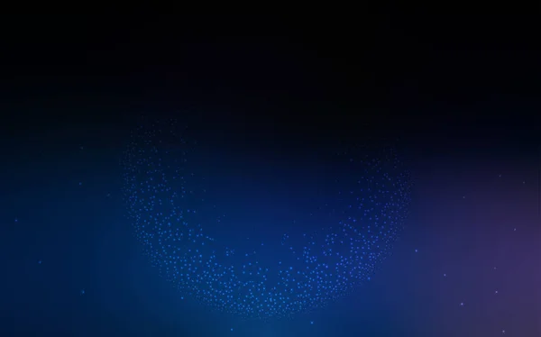 Agencement vectoriel bleu foncé avec étoiles cosmiques . — Image vectorielle