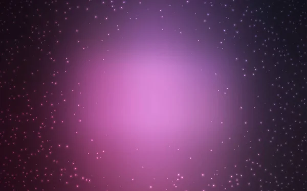 Dark Pink vector layout with cosmic stars. — Stock Vector