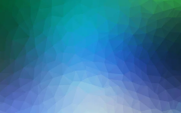 浅蓝色，绿色矢量抽象马赛克背景. — 图库矢量图片