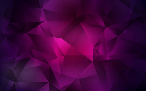 Dark Pink vector brillante fondo triangular. — Archivo Imágenes Vectoriales