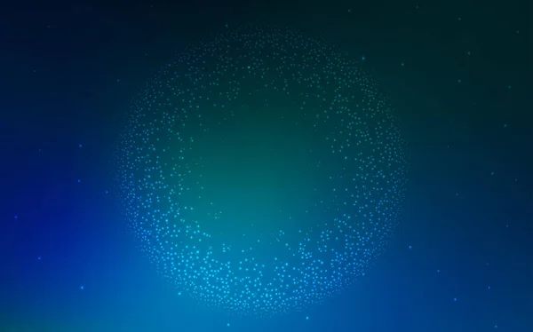 Modèle vectoriel bleu foncé, vert avec étoiles de l'espace . — Image vectorielle