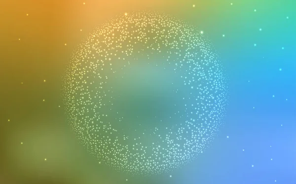 Γαλάζιο, κίτρινο διανυσματικό φόντο με αστέρες του γαλαξία. — Διανυσματικό Αρχείο